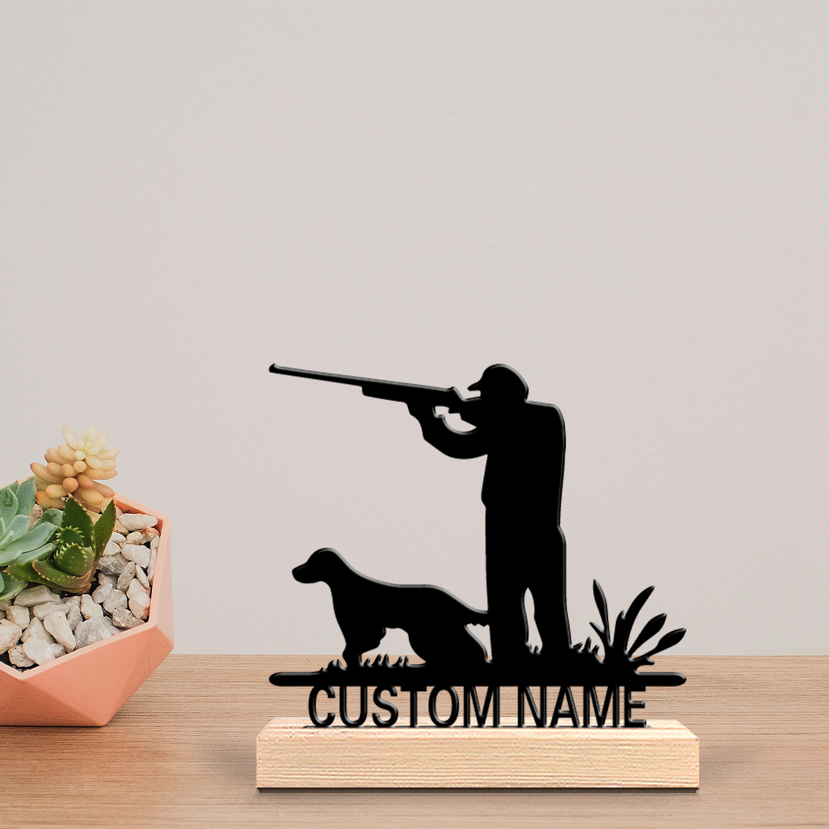 Hunting Outdoor Decor - Estatuas Metálicas Personalizadas de Cazadores y