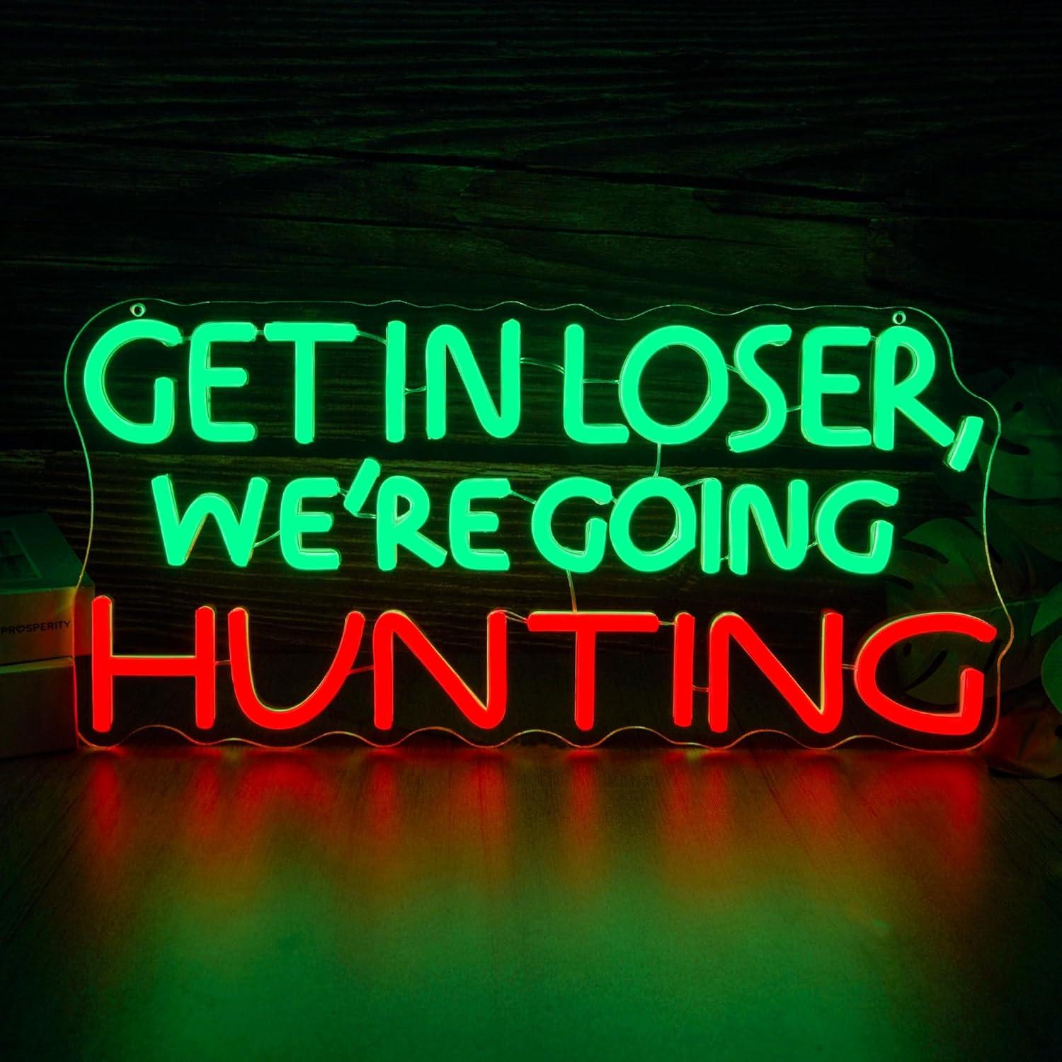 Hunting Outdoor Decor - Divertida luz LED de neón con