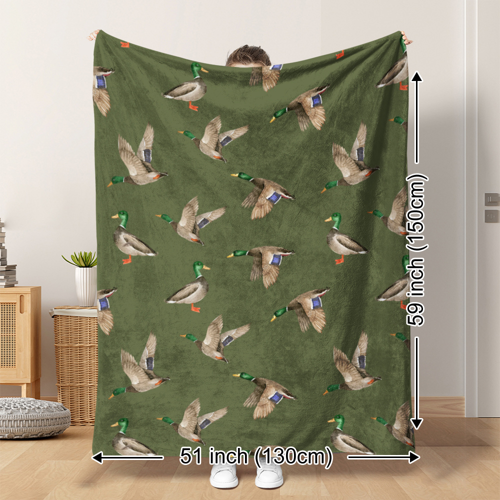 Hunting Outdoor Decor - Manta de lana con estampado de