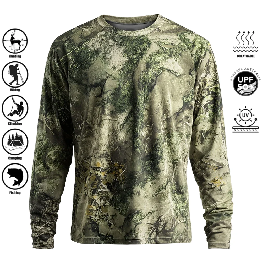 Hunting Fishing Outdoor - Camiseta de manga larga para hombre,