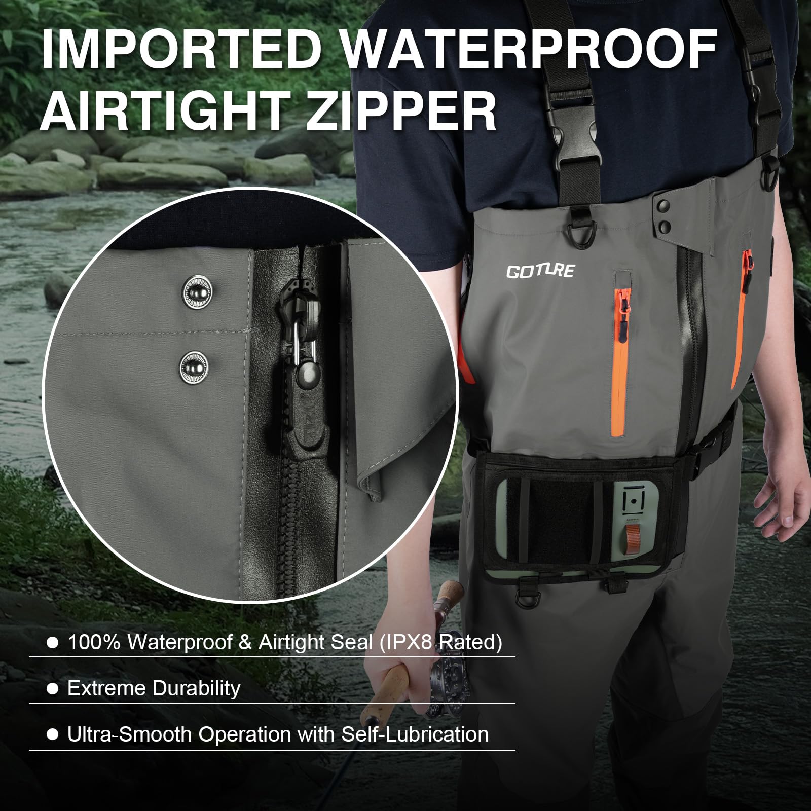 Goture-gabardinas de pesca con - Fishing Waders Breathable reseña y precio