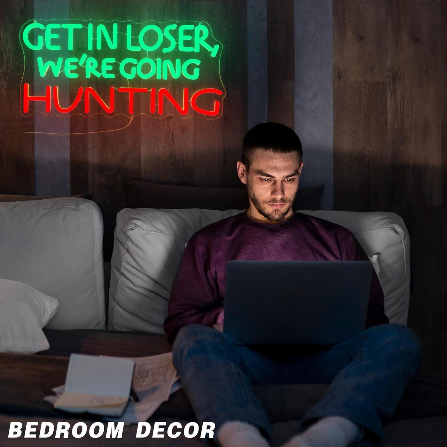 Divertida luz LED de neón con  - Hunting Outdoor Decor reseña y precio