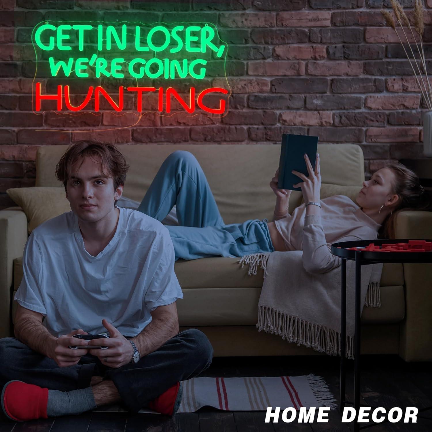 Divertida luz LED de neón con  - Hunting Outdoor Decor reseña y precio