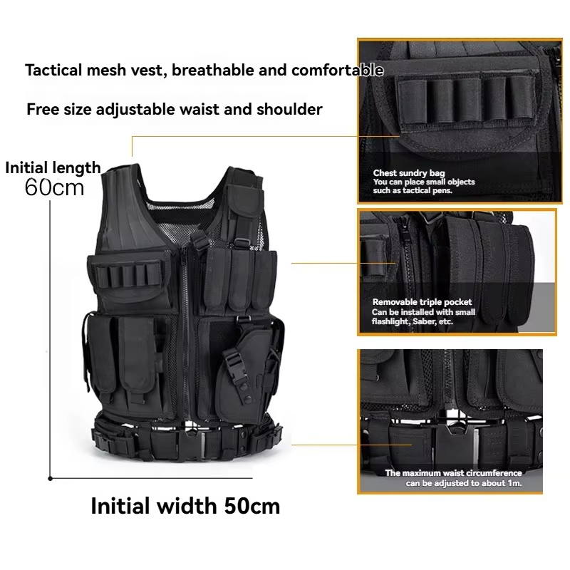 Chaleco Táctico Ajustable y Tr - Hunting Outdoor Game reseña y precio