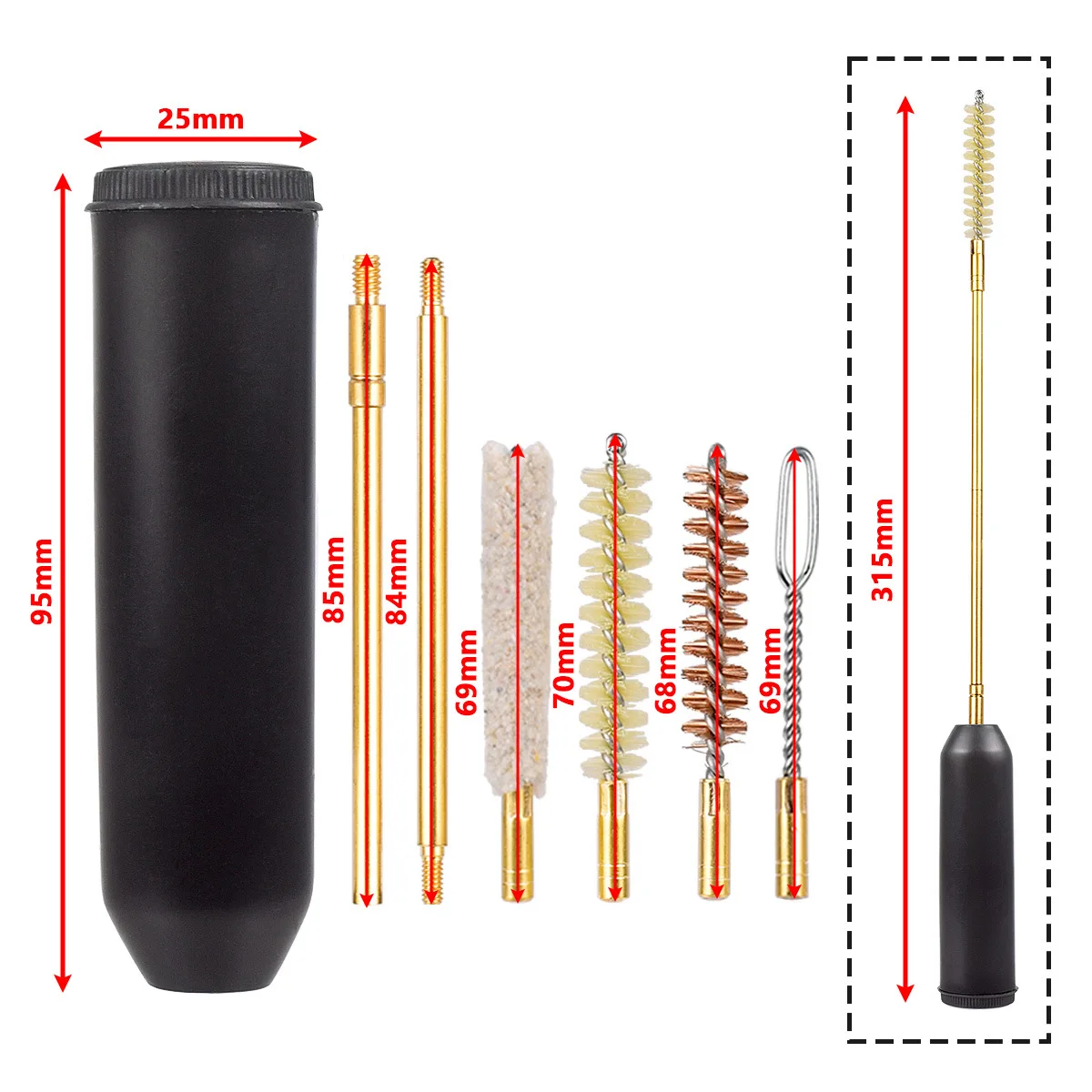 Kit profesional de limpieza de - Gun Cleaning Rod reseña y precio