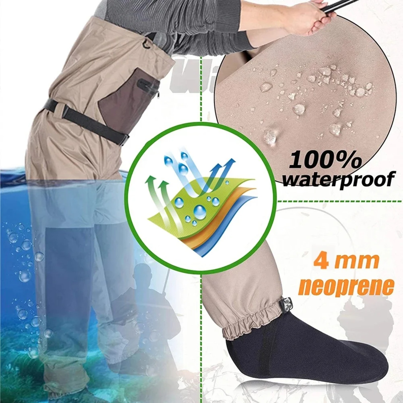 Goture Waders Transpirables pa - Fishing Waders Breathable reseña y precio
