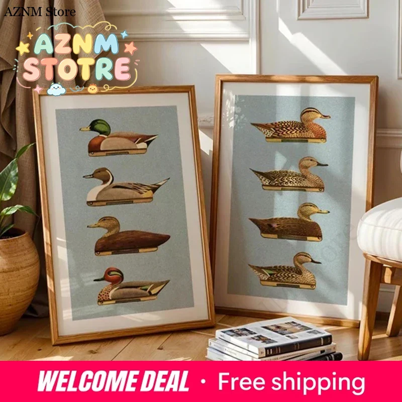 Pósteres Retro de Patos para E - Hunting Outdoor Decor reseña y precio
