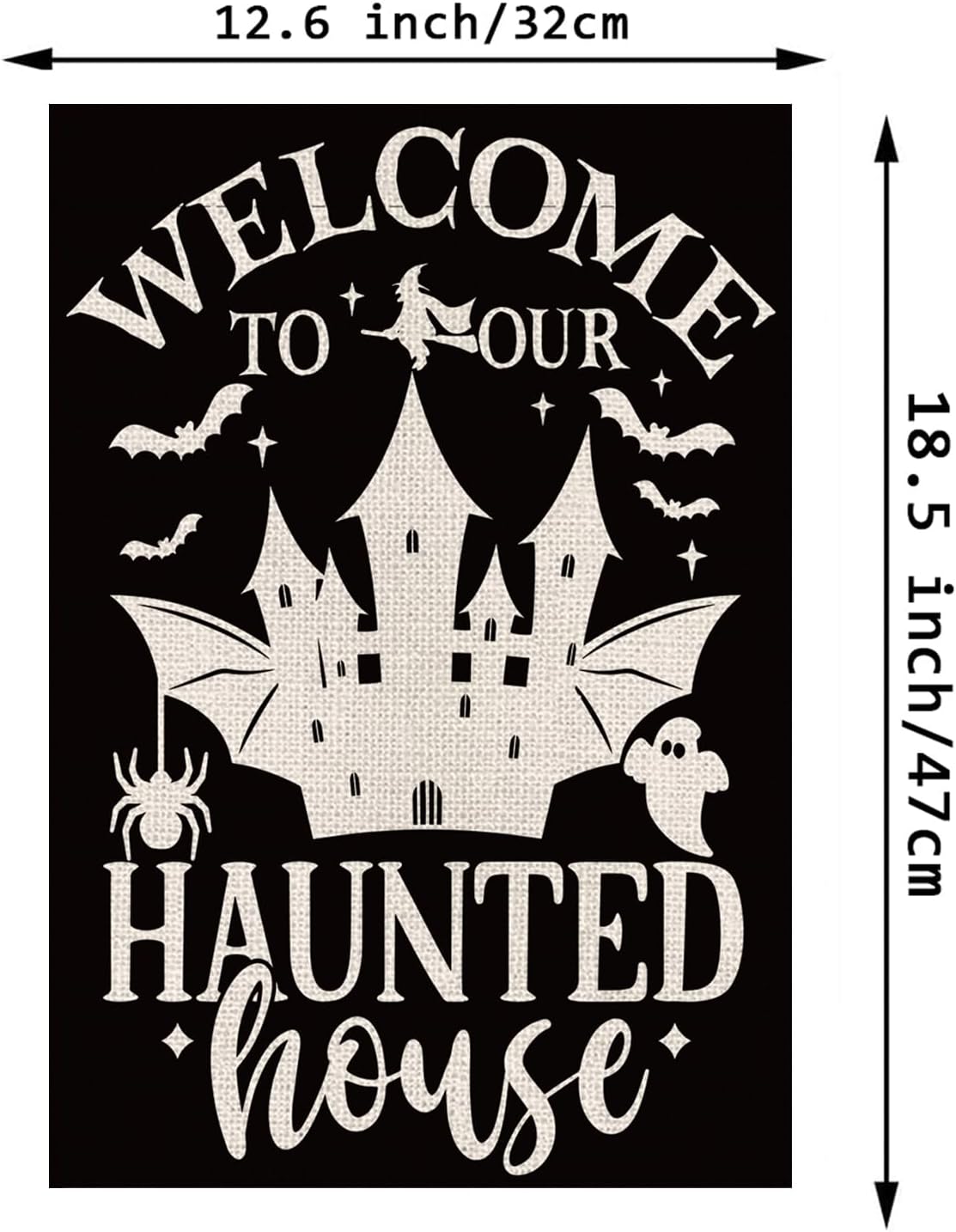 Bandera de jardín de Halloween - Outdoor Hunting House reseña y precio