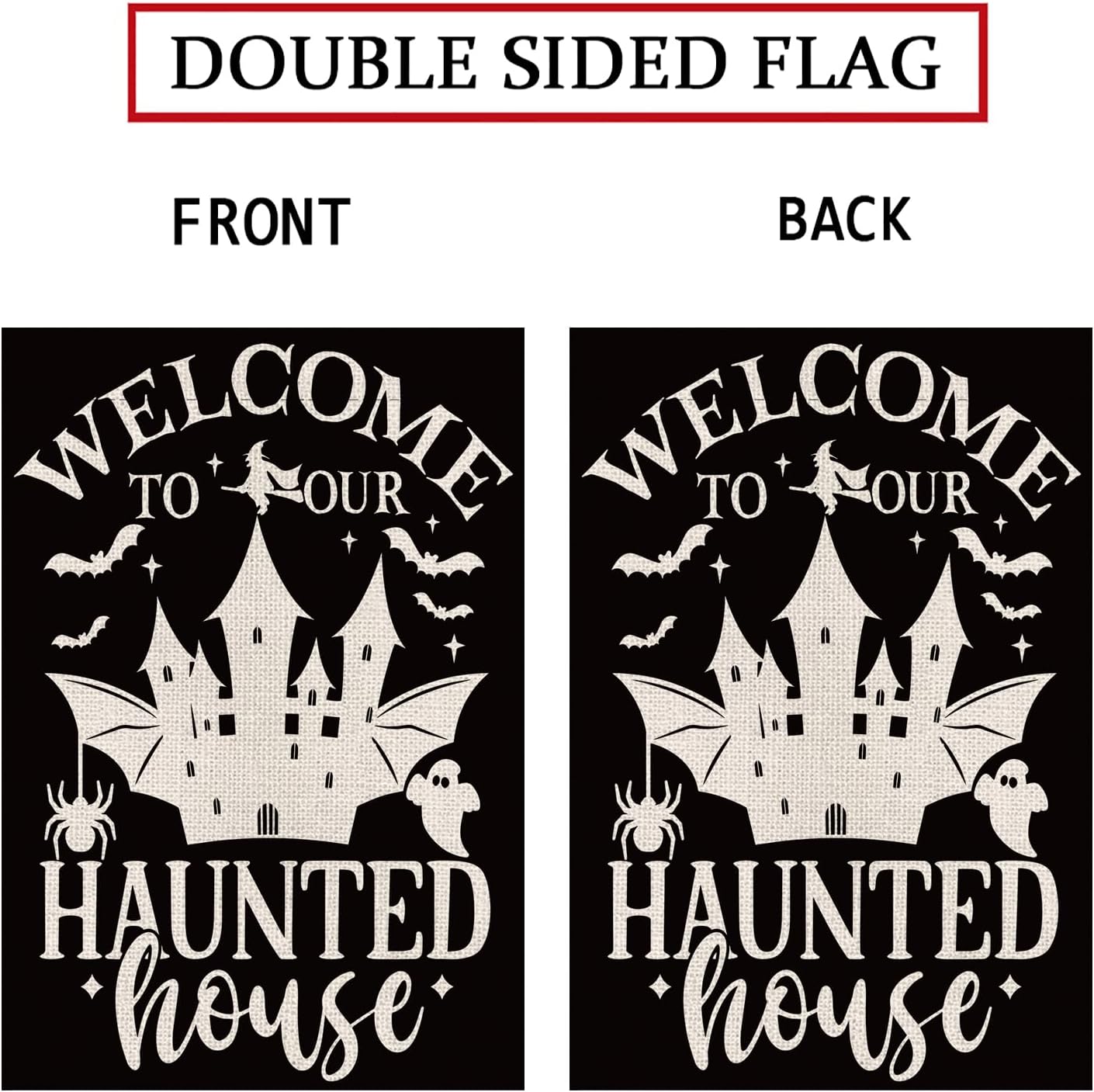 Bandera de jardín de Halloween - Outdoor Hunting House reseña y precio