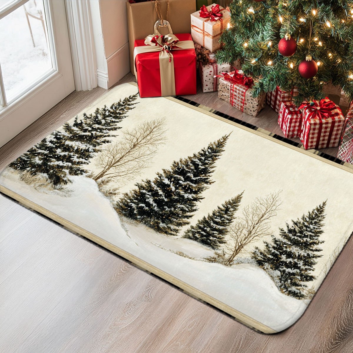 Alfombra Lavable Antideslizant - Hunting Outdoor Christmas Decorations reseña y precio