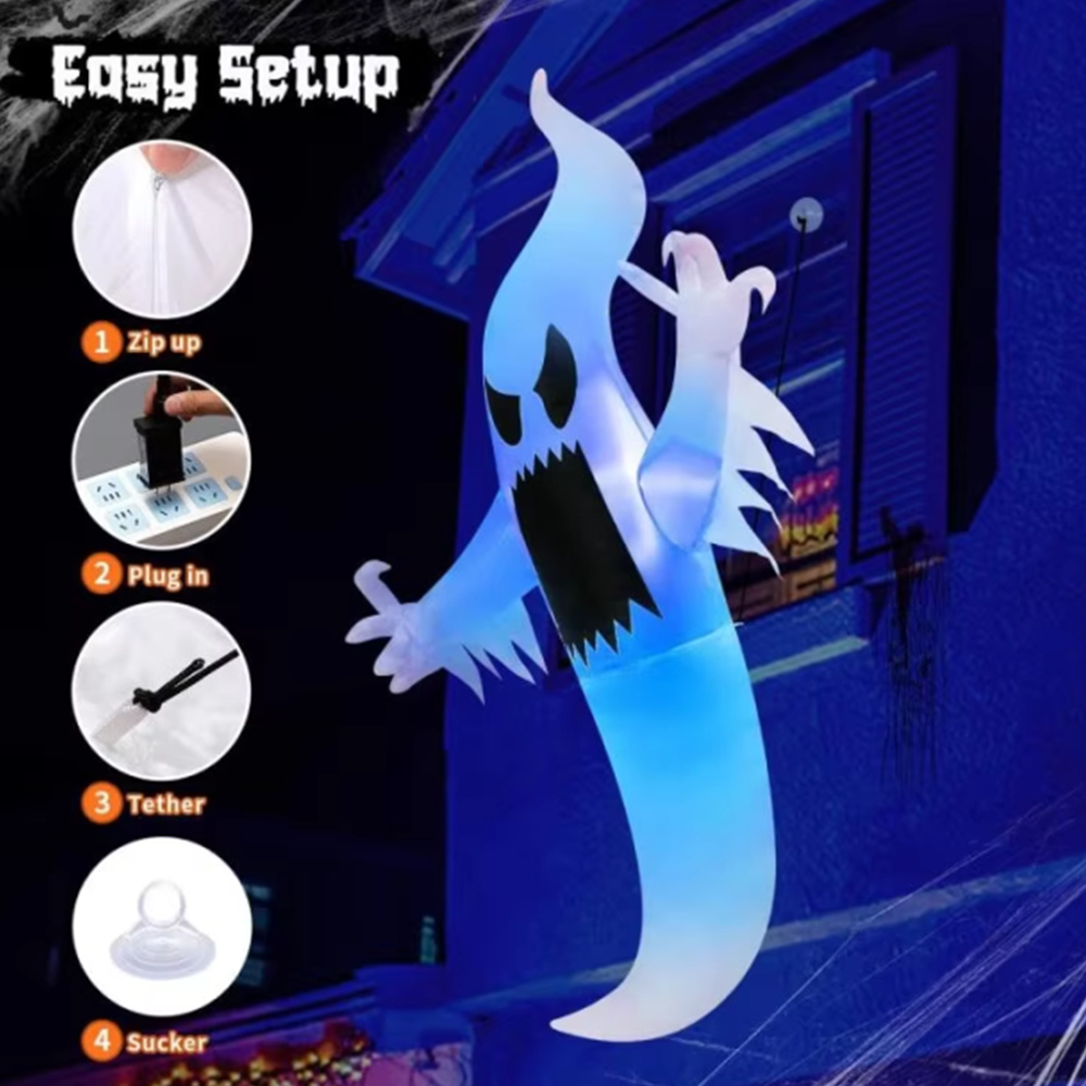 Ventana inflable de Halloween  - Outdoor Hunting House reseña y precio